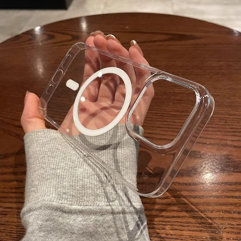 Подходит для Apple 16 Чехол для мобильного телефона Магнитный 14promax Акриловый 15 Прозрачный 13 Без пожелтения Iphone12