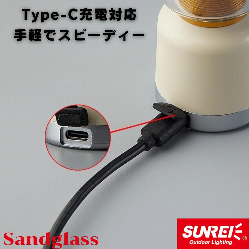 SUNREI Мини светодиодный фонарь, Песочные часы, 250 люмен, Магнитный крючок, Песочные часы Sunray (белый)