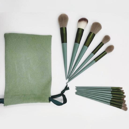 13 шт./набор кистей для макияжа с мягкой щетиной, многофункциональный косметический инструмент, контурная кисть для теней для век, румян, набор кистей для женщин