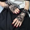 Up Bridal Wedding Gloves Mesh Bow Hand Wrist Cuffs Lace Hand Sleeves Lolita Gloves Women Gloves