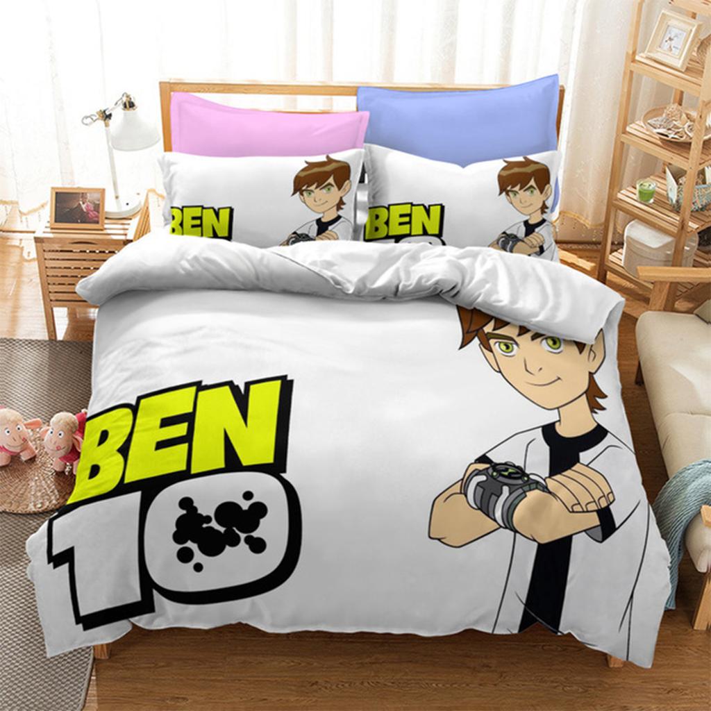 Anime Ben Gwen Duvet Cover 10 Cartoon Bedding Sets Boys Adult Gifts Bed Set 2/3 Pcs Quilt Comforter Covers Home Textiles