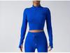 Women's Seamless Fitness Yoga Set: Zipper Long-Sleeve Top & Drawstring Hip-Lifting Trousers