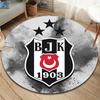 Besiktas Gymnastics Club Round Area Rug,Carpet Rug for Living Room Bedroom Sofa Playroom Decor,Non-slip Floor Mat