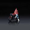 1:64 Motorcycle Model with Resin Figure Hand Painted Tiny People 1/64 Scale Motorbike Scene
