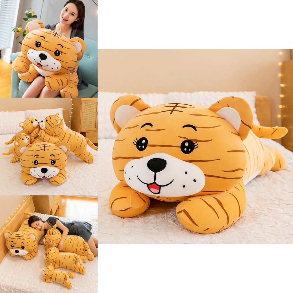 Cute And Fluffy Cartoon Tiger Plush Toy With Soft Filling Perfect For Child's Playtime