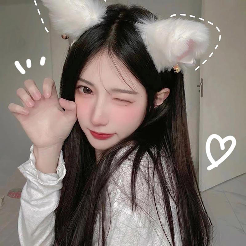 Милый кот, лисьий мех, обручи для волос, ночная повязка на голову, повязки на голову, повязка на голову с кошачьими ушками, повязка для волос