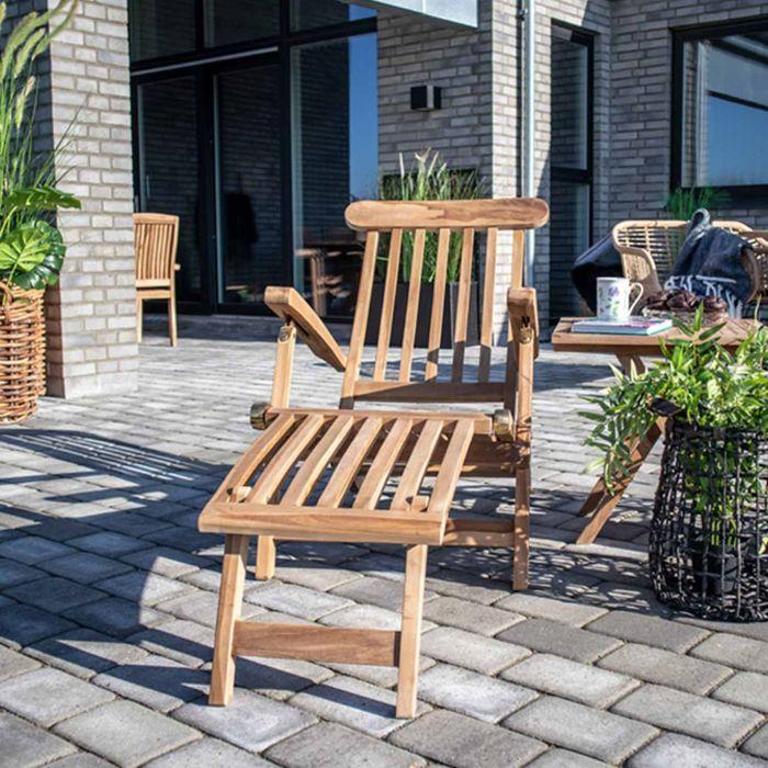 Chaise longue en teck ARRECIFE