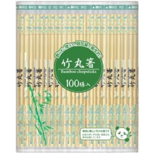 200 pairs of 20cm round bamboo chopsticks, individually wrapped and bagged, disposable chopsticks, eco-friendly, bulk, bulk, 100 pairs x 2 packs (100