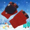 Students Children Fashion Knitted Glove Half-finger Gloves Thickening Gloves Winter Warm Mittens