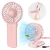 Portable Handheld Rechargeable USB 4 Speed 7 Long Operation Neck Small Mini DC Includes Strap Fan, Fan, Compact, Quiet, Settings, Blades, Time, 3-in-1