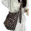 Корейская холщовая сумка с леопардовым принтом в стиле Ins для женщин, осенне-зимняя сумка через плечо большой вместимости для студентов колледжа, чтобы ходить на работу, игрушки для занятий