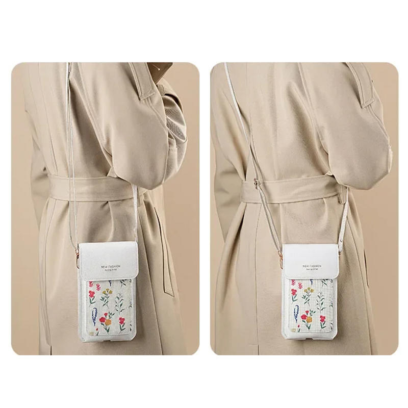 1 шт. Сумка для телефона с сенсорным экраном для женщин, сумка через плечо для девочек, милая и модная, для ключей, телефона, маленькая на плечо