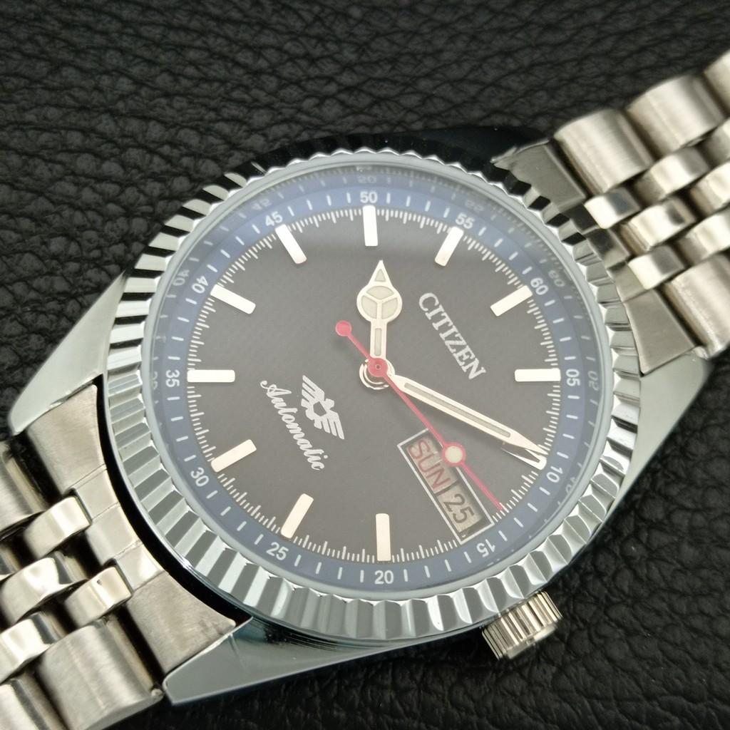 ВИНТАЖНЫЕ АВТОМАТИЧЕСКИЕ ЧАСЫ CITIZEN 8200 ВОССТАНОВЛЕННЫЕ ЯПОНИЯ МУЖСКИЕ ЧЕРНЫЙ ЦИФЕРБЛАТ a446836-1