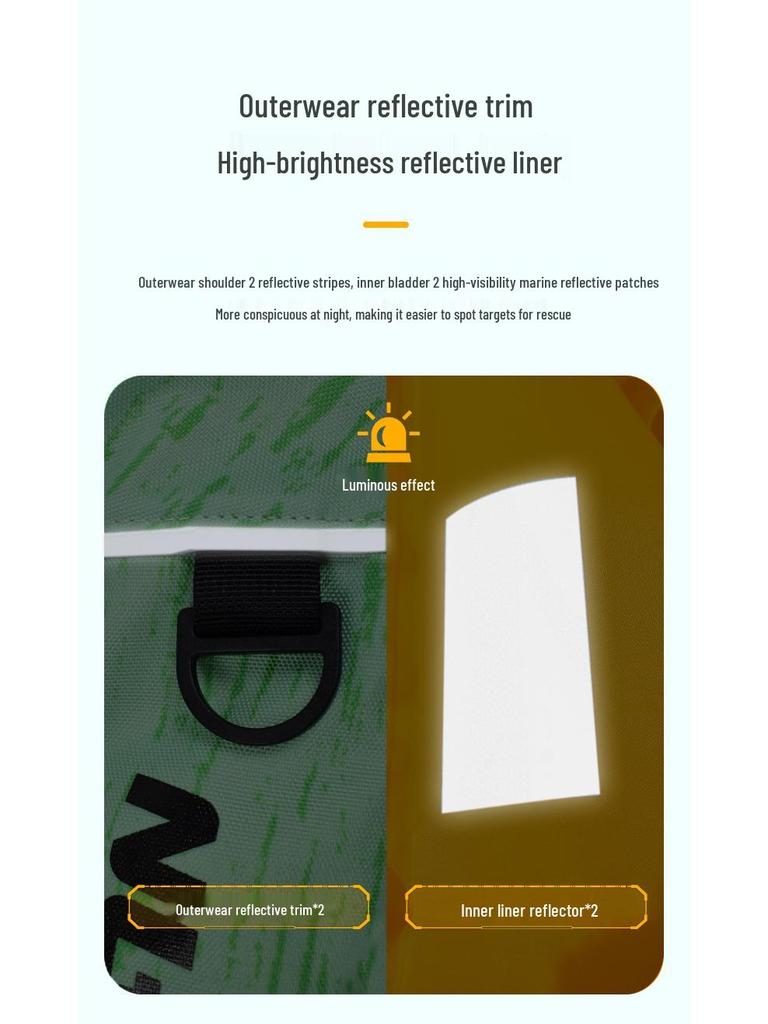 Надувной спасательный жилет Yasi'an - Легкий жилет с высокой плавучестью для взрослой морской рыбалки