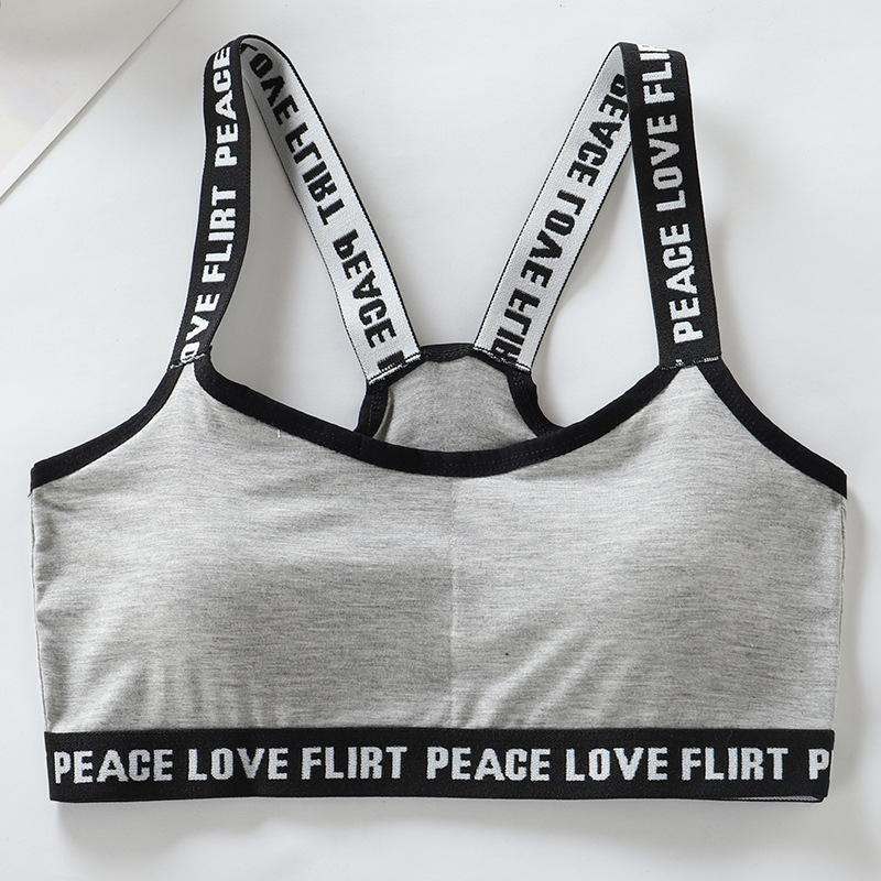 Хлопковое нижнее белье для девочек, спортивный бюстгальтер, тренировочный бюстгальтер, нижнее белье для студентов