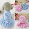 Refined Summer Dog Dresses Lattice Style Dress Outfit for Small Dogs Medium Cute Pet Clothing Puppy Skirt Dog Clothes
