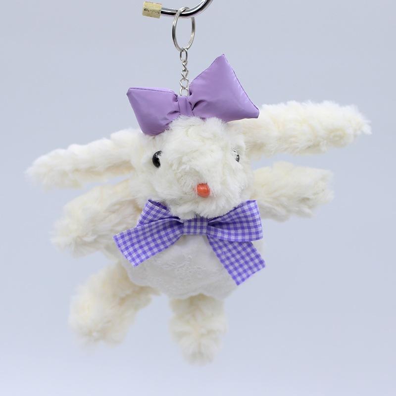 Плюшевая игрушка-кролик с петлями для ушей, куклы, подвеска для школьной сумки, брелок, плюшевый кролик для подвешивания