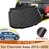 Коврик в багажник для Chevrolet Aveo T300 Sonic 2012~ 2016 Хэтчбек Седан Автоаксессуары Поддон на пол Водонепроницаемая подкладка Ковер в багажник