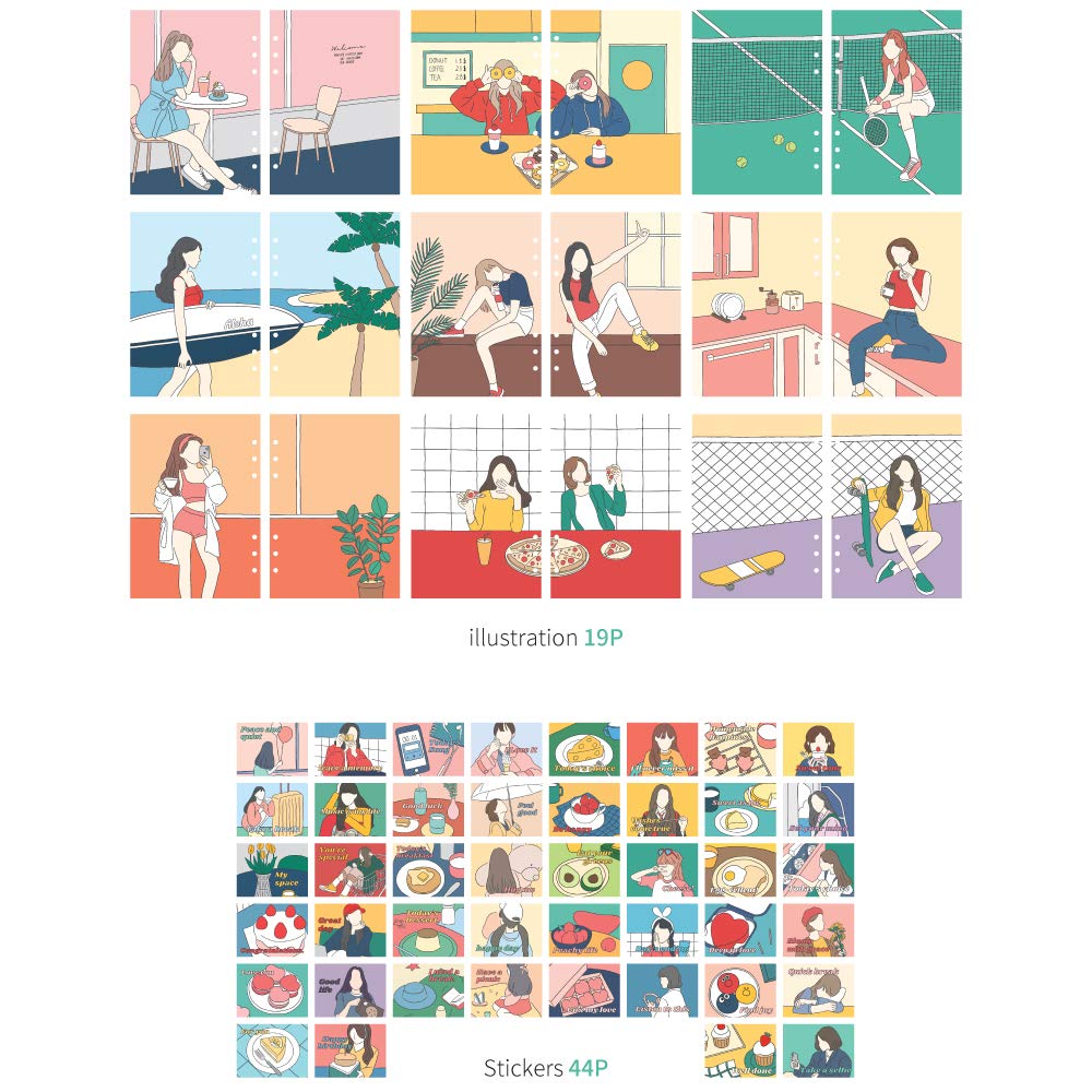 Набор дневника Monolike A5 Fall in Newtro, Время быть счастливым - Годовой план, Месячный план, Недельный план, Планировщик