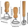 Набор для нарезки пасты равиоли, штамп для равиоли с деревянной ручкой для равиоли, пасты, пельменей, лазаньи, вареников