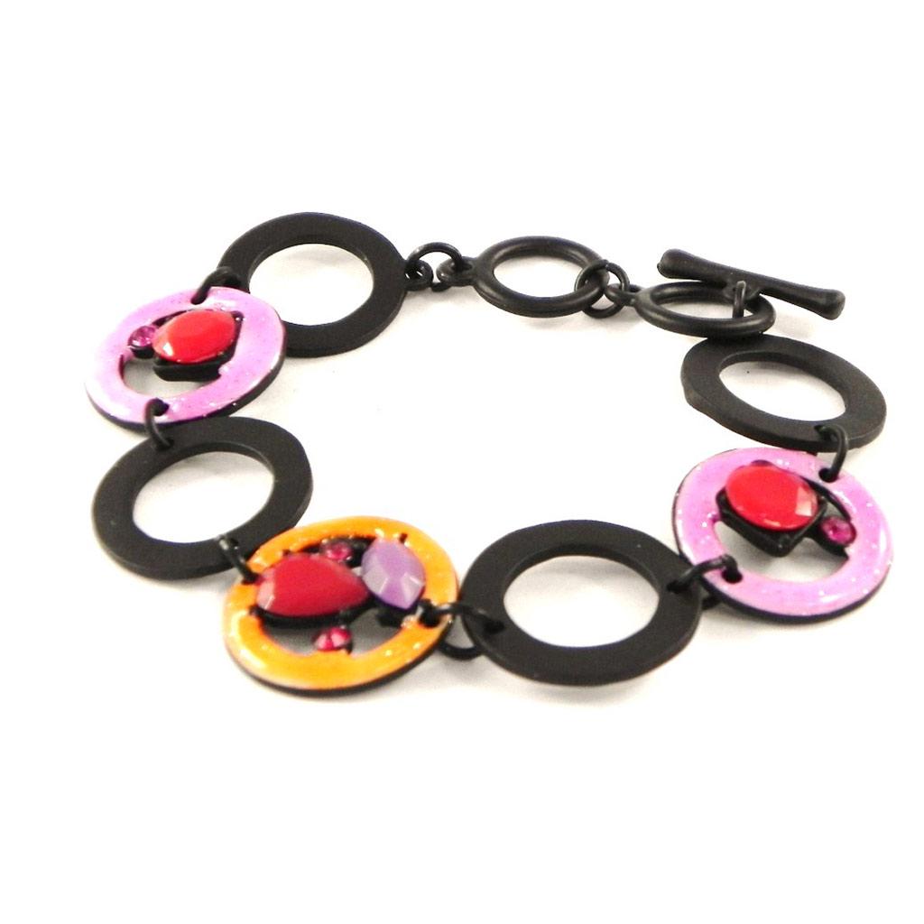 NOA [H8854] — Дизайнерский браслет «Mélusine» розово-оранжевый