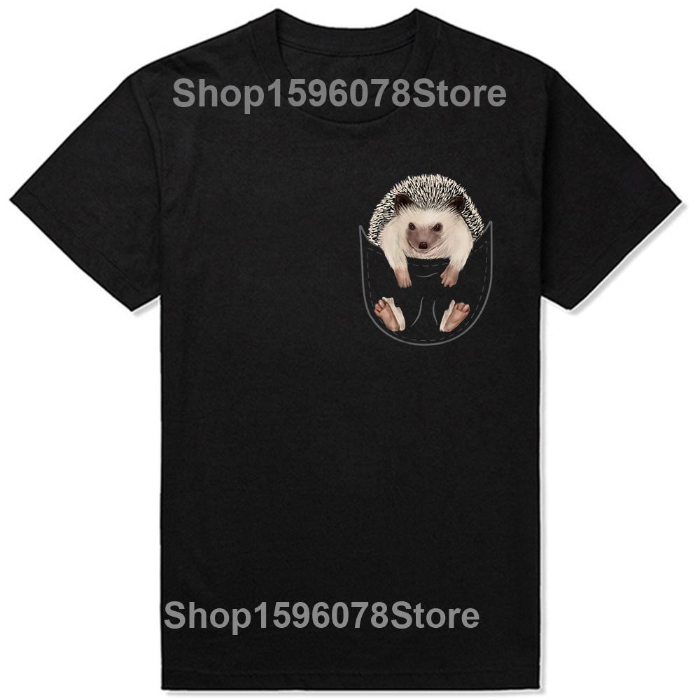 Hedgehogs Pocket Animal Hedgehog Classic T Shirts Summer Graphic Cotton Streetwear Short Sleeve Birthday Gifts Tshirt Men