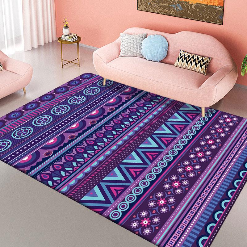 Напольный коврик с геометрическим рисунком для ванной комнаты, нескользящий водопоглощающий коврик для гостиной, дверной коврик, коврик для пола, вечерние