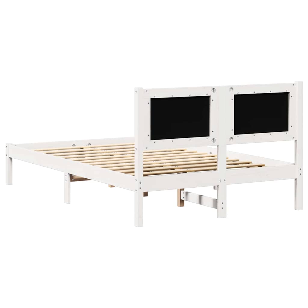 Bed Frame Light Grey 120 x 190 cm Solid Pine Wood
