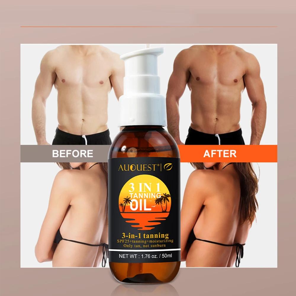 Масло для мгновенного автозагара, спрей для загара в помещении, профилактика солнечных ожогов, нет необходимости в солнечном свете для мужчин и женщин, бронзатор, масло для ухода за телом AUQUEST