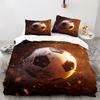 Футбольная серия 3D цифровая печать комплект постельного белья из трех предметов простыня пододеяльник