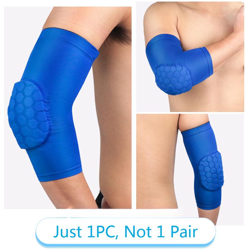 1PC Elbow Brace Sleeve Pad Support Arm Breathable Protection Workout Outdoor Sports Joint Compression Hexagonal Honeycomb