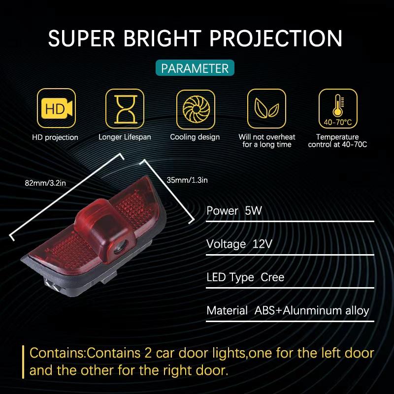 Car Accessories For Mercedes Benz C Class W204 C180 C40 C63 C200 C220 C260 C300 C450 Led Emblem Lamps Car Door Welcome Lights AS1
