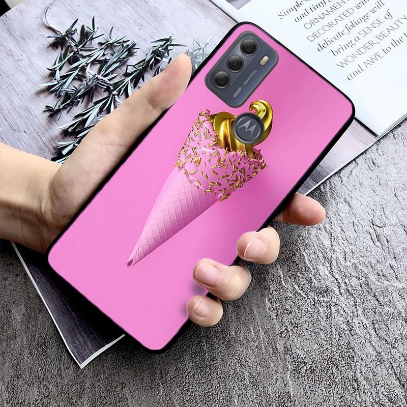 Чехол для торта с десертом и мороженым для Motorola Edge 50 40 Pro 40 30 Ultra Neo G Power G Stylus G Play E32 E20 E40