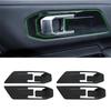 For Mitsubishi Triton / L200 2024 Inner Door Handle Bowl Frame Cover Trim Sticker Interior Accessories Carbon Fiber Parts