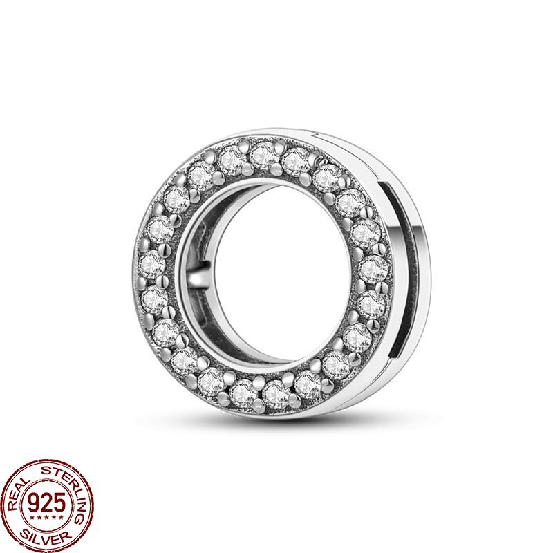 Женская цепочка-зажим из стерлингового серебра 925 пробы с сеткой, круглая подвеска в виде бабочки, подходит для оригинального браслета из сетки своими руками