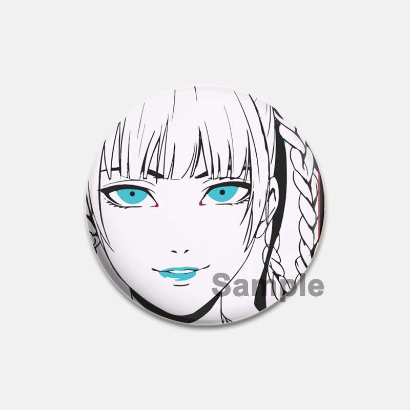58 мм аниме манга KAKEGURUI брошь 58 мм круглая булавка для лацкана нагрудник Yumeko Jabami мультфильм косплей значок для одежды декор рюкзака подарки