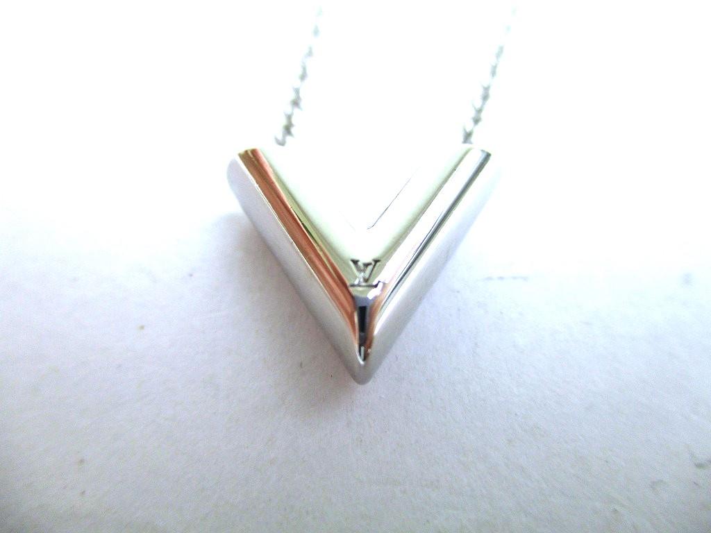 Подлинное серебряное колье LOUIS VUITTON Essential V Chain Necklace #a158 Отремонтировано продавцом