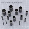 Leather Hole Punch Die Round,15pcs One Hole Hollow Punch 1-15 Mm High Carbon Steel Circle Cutter Tool