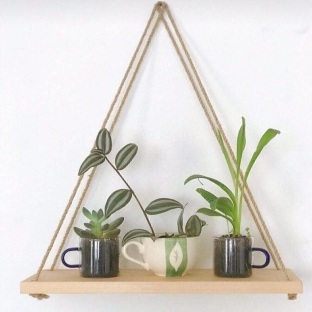 Wooden Shelf Bookcase Wall Shelf Flower Pot Shelf Home Decoration