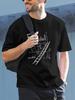 1 шт. Футболка модели E2 - Дизайн «Математическая лестница» с рисунком мелками