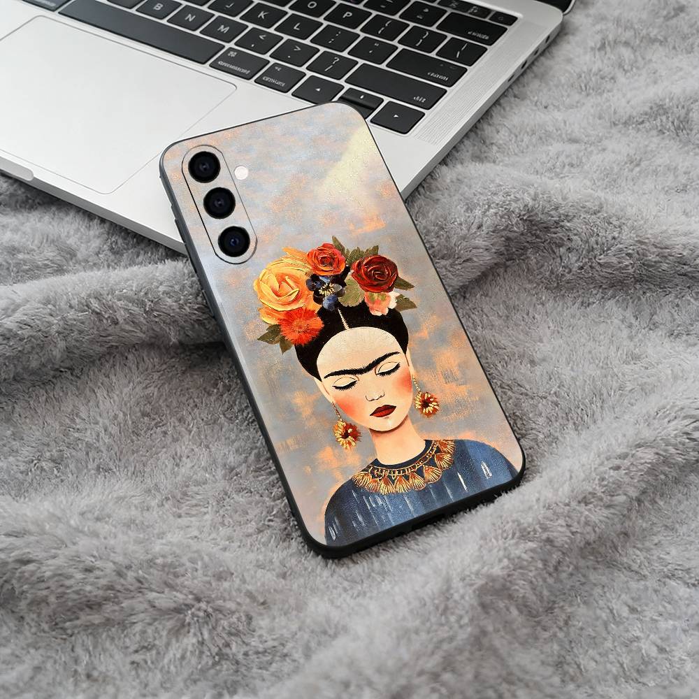 Черный мягкий силиконовый чехол для телефона A-Artist F-Frida K-Kahlos для Samsung Galaxy A73, A71, A72, A70, A53, A52, A51