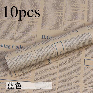 10pcs Newspaper Wrapping Paper Bouquet Kraft Sunflower Wrapped Floral Paper 50x75 DIY Artware Package Book Cover Wrap Packing
