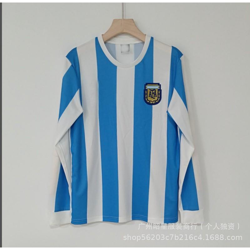 Vintage Long Sleeve Football Jersey 06 England Argentina Portugal Italy Brazil Sports Training Top