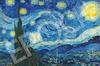 Epoch 1000 Piece Jigsaw Puzzle World Painting - Starry Night (50x75cm) with Glue, Spatula, Score Ticket