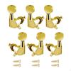 6 Pieces Guitar Tuning Pegs Knobs with Mounting Screws Gear Ratio 1:14 Sealed Tuners