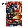 Porch Patriotic Flag 250th Anniversary America Garden 250 Years of Freedom Banner 4th July Yard Sign for Independence Day Memorial Gift American