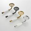 Rose Gold Stainless Steel European-Style Handheld Shower Head with Antique Black Finish
