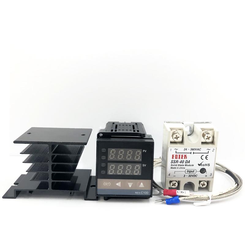 REX-C100 Цифровой ПИД-регулятор температуры Термостат Выход SSR Макс.40A Реле SSR K Термопара Зонд Высокого Качества
