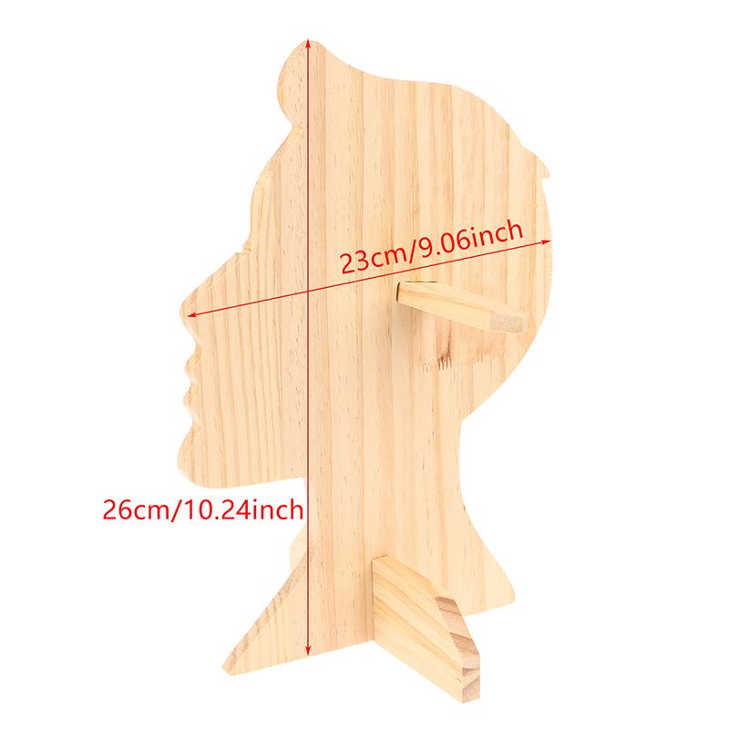 Sunglasses Shelf Display Stand Counter Glasses Storage Shelf Wooden Boys And Girls Head Mold Desktop Glasses Holder