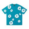 Cotton Short Sleeve T-Shirt With 3D Puff Floral Print Unisex Loose Fit Streetwear Tee